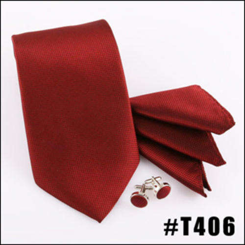 100% Silk Neck Ties, Cufflinks & Hankderchief Set