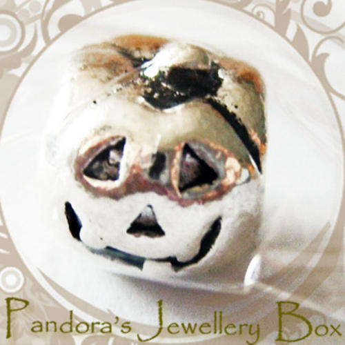 NEW & ONE ONLY!! PUMPKIN 925 Sterling Silver EURO Bead Charm