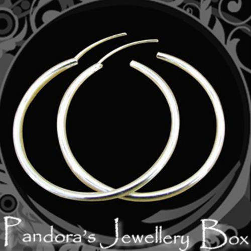 GLAMOURISE!!! 925 Sterling Silver Big Hoop Earrings