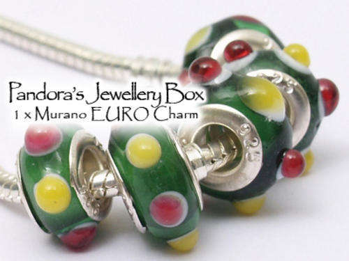 DESIGN YOUR OWN CHARM BRACELET: 1x Murano EURO Charm
