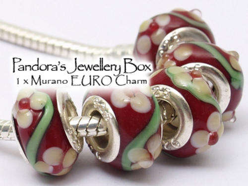 DESIGN YOUR OWN CHARM BRACELET: 1x Murano EURO Charm