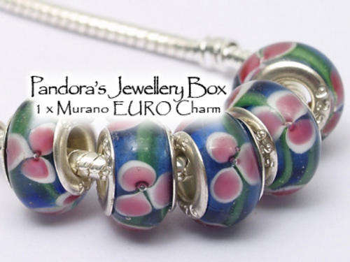 DESIGN YOUR OWN CHARM BRACELET: 1x Murano EURO Charm
