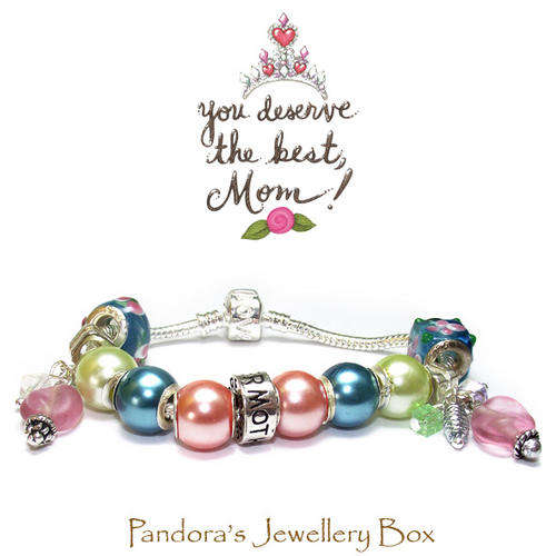 A Unique Gift for MOM - EURO Charm Bracelet with 925 Sterling Silver Cores
