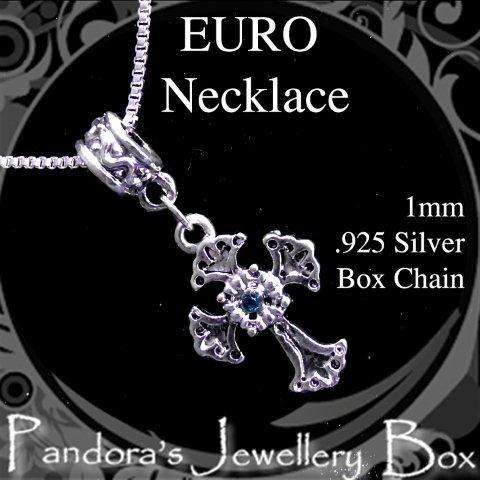 CRYSTAL Bead Charm & 925 Sterling Silver Necklace
