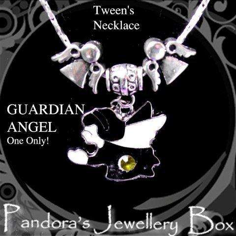 R1 - Unique Tween's GUARDIAN ANGEL Tibetan Silver Necklace