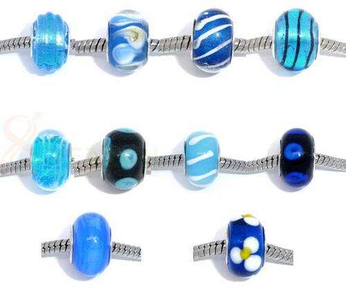10 x BLUE MIX EURO Charms
