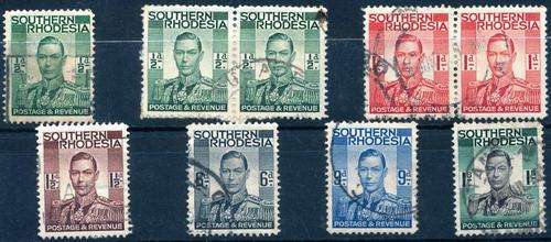 SOUTHERN RHODESIA - KGVI - USED PART SET TO 1/-  VIEW BELOW