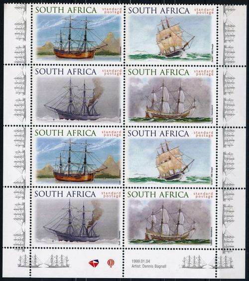 RSA - 1999 - "SAILING THE SOUTHERN SEAS" - LARGE BLOCK OF 8!! - VIEW BELOW