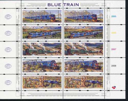 RSA - 1997 - "BLUE TRAIN" - FULL MINT SHEET - CV = R 150.00++  - View Below