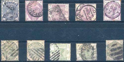 GB - QUEEN VICTORIA - 1883 - FULL SET SG187-196 CAT VALUE = R 20,050.00!! - (Cheapest) - VIEW BELOW