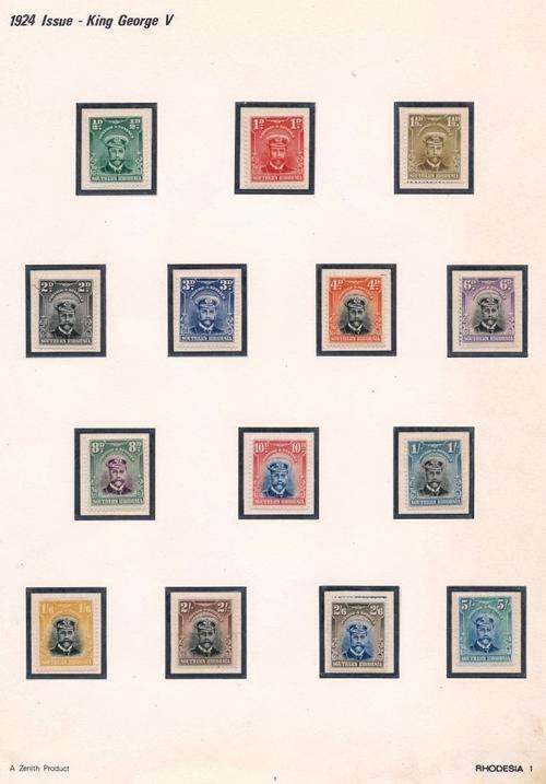 SOUTHERN RHODESIA - "ADMIRALS" - 1924 - FULL SET - FINE MINT!! - CV = R 1,715.00 - VIEW BELOW
