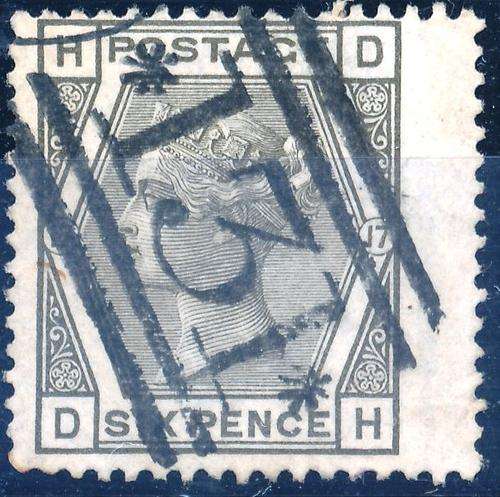 GB - QUEEN VICTORIA - 6d - SUPERB USED (WIDE MARGIN) - SG 147 - PLATE 17 - CV = R 1,960.00!!!