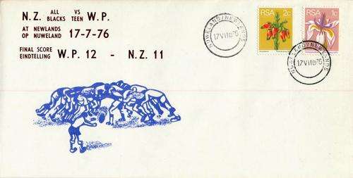 RSA - 1976 - RUGBY - WP VS ALL BLACKS - AT NEWLANDS (WP 12 - NZ 11) - VIEW BELOW
