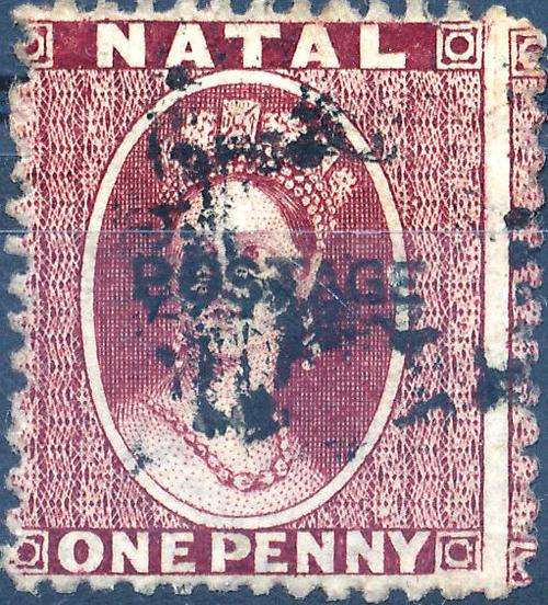 NATAL - 1876 - 1d ROSE OVERPRINT - SG81 - CAT VALUE = R 1,320.00!! - VIEW BELOW