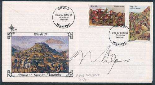 RSA  - FD COVER 3.27 - ORIGINAL AUTOGRAPH OF STATE PRESIDENT "MARAIS VILJOEN" - (X)