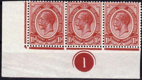 SA UNION - KINGS HEADS CONTROLS - TRIPLET - 1 1/2d - UNMOUNTED - CV = R 610.00 - VIEW BELOW