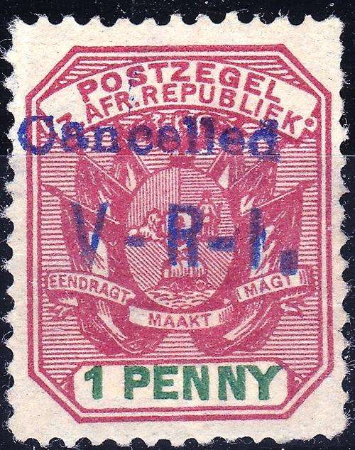 WOLMARANSSTAD - 1900 1d ROSE-RED & GREEN (CERTIFICATE) SACC2  CV = R 4,500.00 - READ BELOW (X)