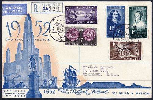 SA UNION - VAN RIEBEECK FESTIVAL - CLEAN FD COVER - VIEW BELOW - (JVR)