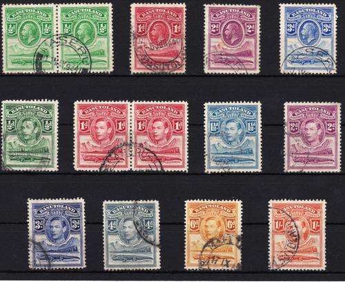 BASUTOLAND - KGV (SACC1-4) - KGVI (SACC18-25) - FINE USED - CV = R 230.00 - VIEW BELOW