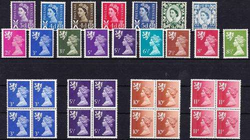 SCOTLAND - 1967/1971 - COMPLETE/PARTIAL SETS - MAINLY UNH MINT - CV=R 450.00  VIEW BELOW (GB)