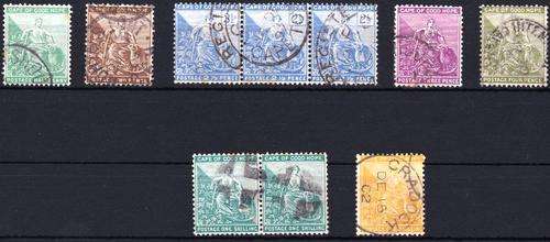 CAPE OF GOOD HOPE - 1884/1893 ON CARD - CABLED ANCHOR WMK - FINE USED - CV = R 490.00 - VIEW BELOW