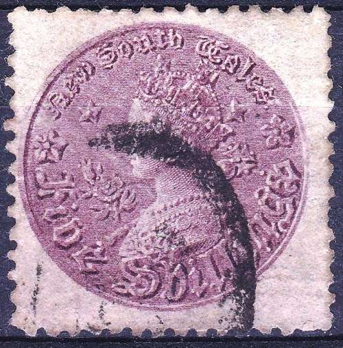 NEW SOUTH WALES - 1861 - FINE USED - SG180 - 5 SHILLINGS - CAT VAL = R 1,100.00!! - VIEW BELOW - (N)