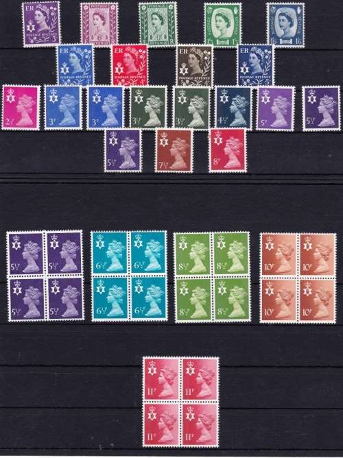 NORTHERN IRELAND - UNMOUNTED MINT - 1958 & 1971 ISSUES - SOME ON BLOCKS OF 4 - VIEW BELOW