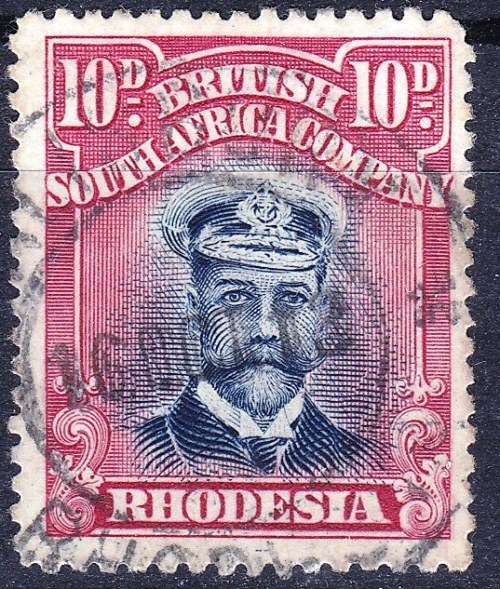 BSAC / RHODESIA - 1913 - ADMIRALS - 10d FINE USED - SACC247 - DIE II - CV = R 650.00!! - VIEW BELOW