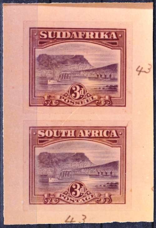 SA UNION - CERTIFIED PHOTO OF PLATE PROOF - ONLY A SMALL NUMBER RELEASED - READ BELOW (X)