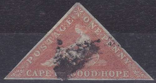 COGH - TRIANGLE - ONE PENNY - ALL THREE MARGINS - FINE USED - CV = R 8,000.00