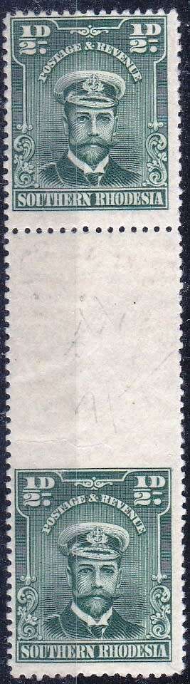 SOUTHERN RHODESIA - ADMIRALS - CENTRE HORIZONTAL MARGIN IMPERF!!! -LOVELY EXAMPLE - VIEW BELOW