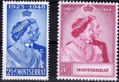 MONTSERAT - 1948 - ROYAL SILVER WEDDING - SG115-116 - LMM