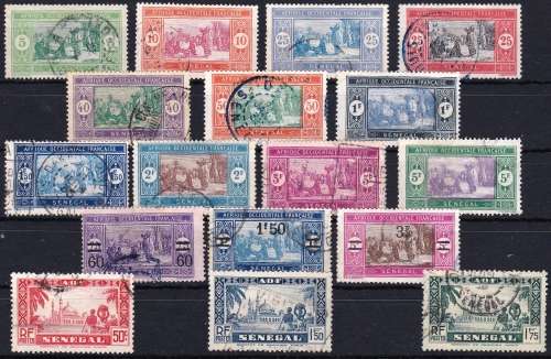 SENEGAL - 1934 - AN ASSORTMENT OF SOME EARLY STAMPS - CV = R 355.00 - VIEW BELOW