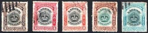 LABUAN - ( NORTH BORNEO ) - 1902 - FINE USED SELECTION - SG 119-121, 124 and 126 - CV  R 2,005.00