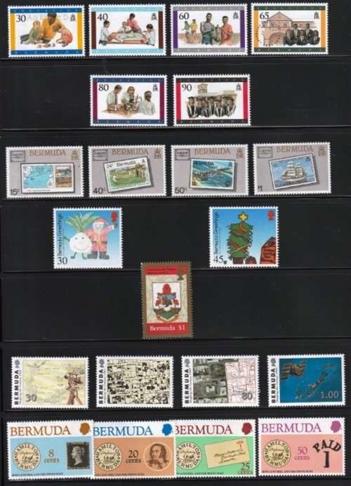 BERMUDA - MASSIVE COLLECTION - 1971 TO 2000 - 24 UNMOUNTED SETS!! - CV  R 3,100.00  VIEW BELOW
