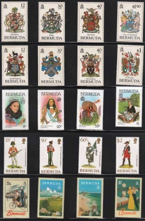 BERMUDA - MASSIVE COLLECTION - 1971 TO 2000 - 24 UNMOUNTED SETS!! - CV  R 3,100.00  VIEW BELOW
