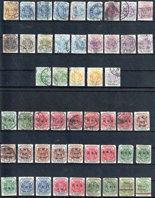 ZAR - A MASSIVE ACCUMULATION - 6 CARDS FINE USED - CV R 1,330,00 - SEE BELOW