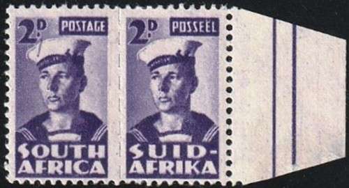 SA UNION - 1942 - 2d BANTAM PAIR WITH `APOSTROPHE FLAW` - SACC 98d - CV  R 2,000.00
