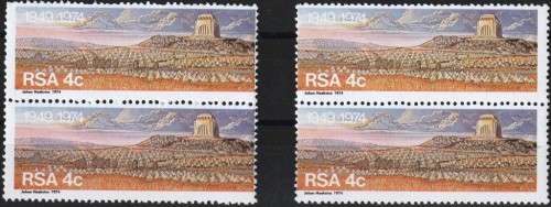 RSA 1974 - 4c - LARGE PERF SHIFT - BOTH SIDES IN PAIRS -VIEW BELOW - (X)