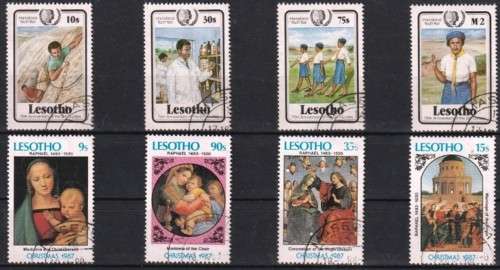 LESOTHO - 5 X FINE USED SETS - CAT VALUE  R 530.00 - 2 CARDS - SO VIEW BELOW (X)