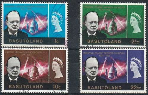 BASUTOLAND - 1966 - CHURCHILL COMMEMORATION - FULL SET - FINE USED - VIEW BELOW - (X)