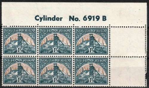 SA UNION - MEDIUM GOLD MINE - CONTROLS - UNMOUNTED MINT - SACC 86b - VIEW BELOW - (X)