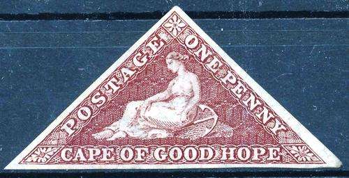 CAPE OF GOOD HOPE TRIANGLE - ONE PENNY MINT!!!! - SG 14A - CV=R 4.000.00!!!!