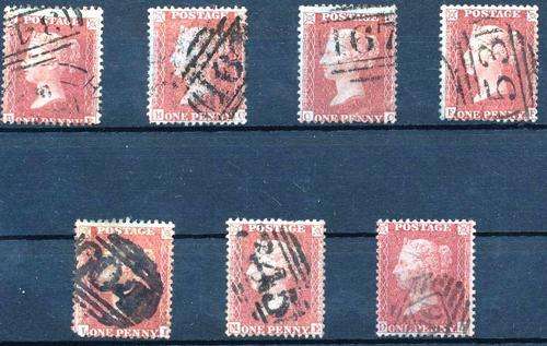 GB - QUEEN VICTORIA - 1856-1857 - DIE 2 - PERF 14 - 7 FINE USED - MIN CV=R 1,575.00!!