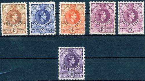 SWAZILAND - KGVI - SHORT MINT SET TO 2/6 - CAT VALUE = R 1,075.00!!! - View Below