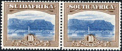 SA - LONDON PRINTINGS - RARE 10/- HORIZONTAL UNMOUNTED MINT PAIR - SACC 39a - CV = R 5,100.00!!!!