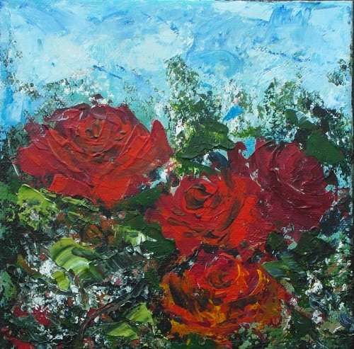 Crazy Wednesday Special... "Weeds Perhaps" Acrylic Painting 28cm x 21cm