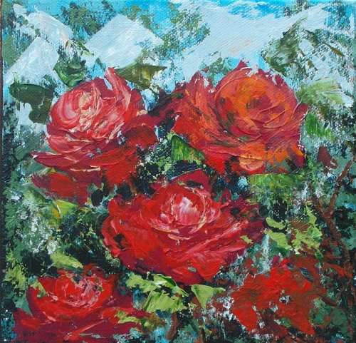 Crazy Wednesday Special... "Weeds Perhaps" Acrylic Painting 28cm x 21cm