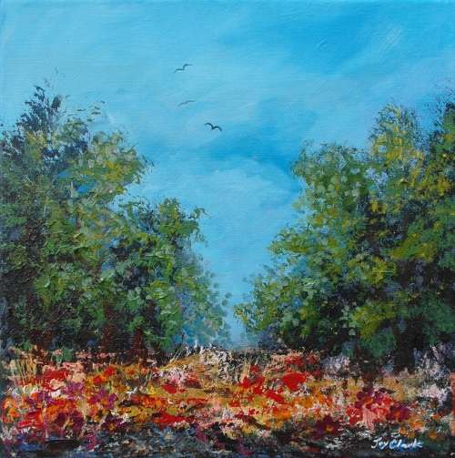 Crazy Wednesday Special... "White Roses" Acrylic Painting 28cm x 35cm