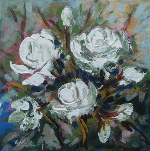 Crazy Wednesday Special... "Daisies" Acrylic Painting 20cm x 25cm